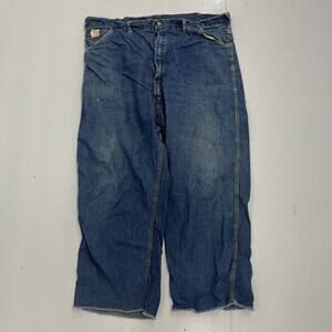 Vintage 60s Red Camel Dark Workwear Carpenter Jeans 40x24